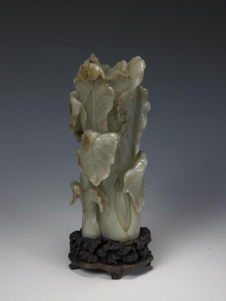 青玉白菜花插另面